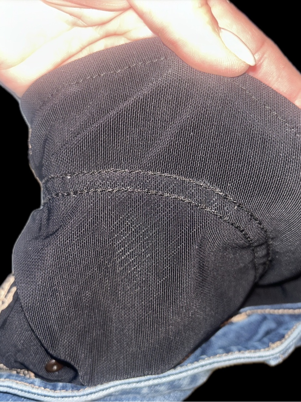 Maurices Distressed Mid-Wash loose Skinny Jeans with tummy control panel - Picture 7 of 7